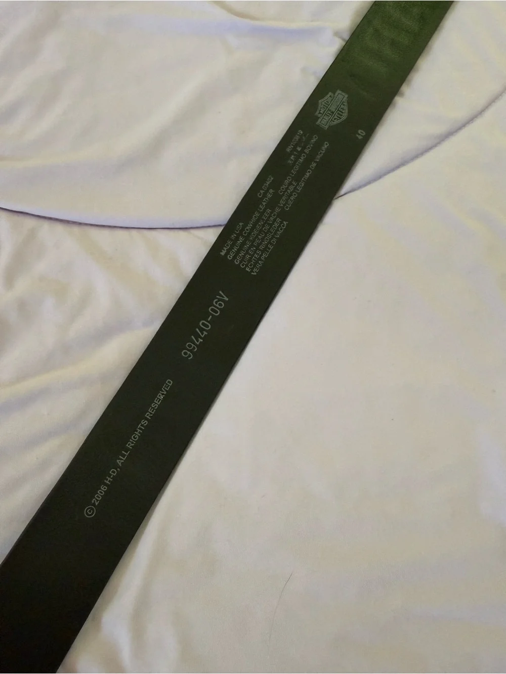 Harley-Davidson Black Men's Embossed Logo Belt